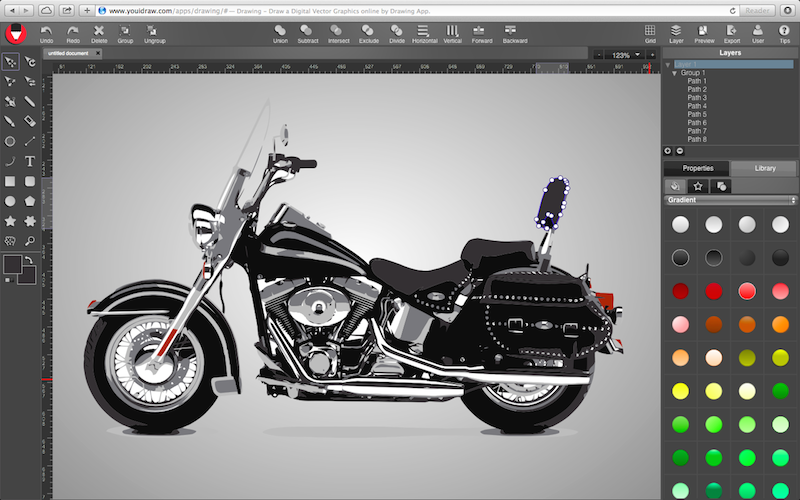 Online Vector Graphic Design, SVG Editor, YouiDraw Drawing